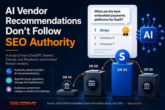 AI vendor recommendations don't follow SEO authority